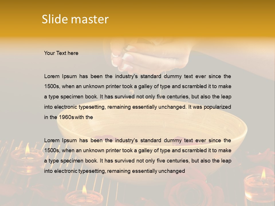 Lifestyle Brown Candles PowerPoint Template