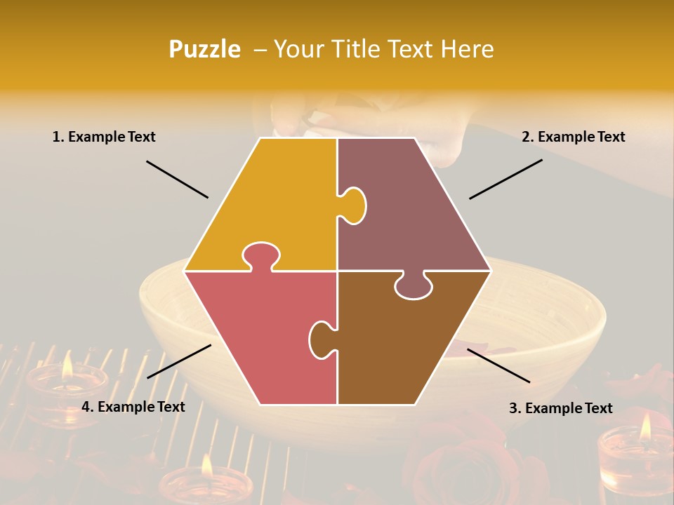 Lifestyle Brown Candles PowerPoint Template