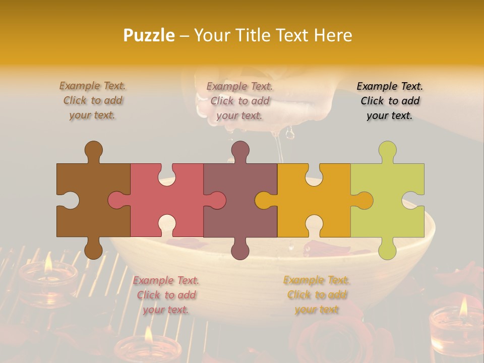 Lifestyle Brown Candles PowerPoint Template