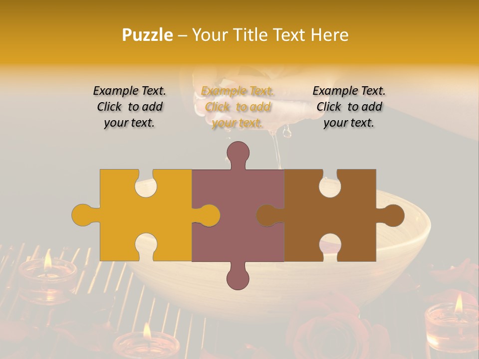 Lifestyle Brown Candles PowerPoint Template