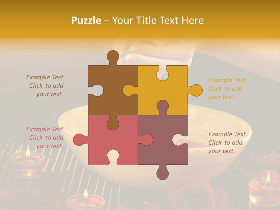 Lifestyle Brown Candles PowerPoint Template