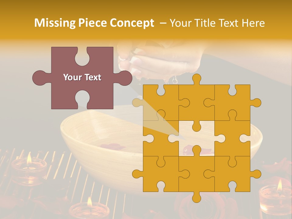 Lifestyle Brown Candles PowerPoint Template