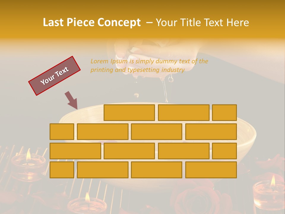 Lifestyle Brown Candles PowerPoint Template