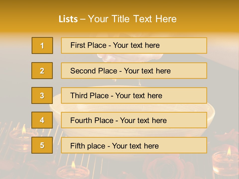 Lifestyle Brown Candles PowerPoint Template