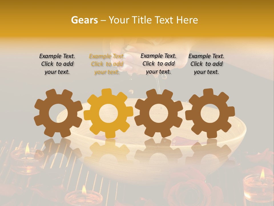 Lifestyle Brown Candles PowerPoint Template