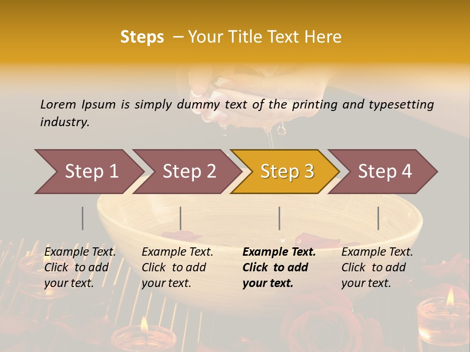 Lifestyle Brown Candles PowerPoint Template
