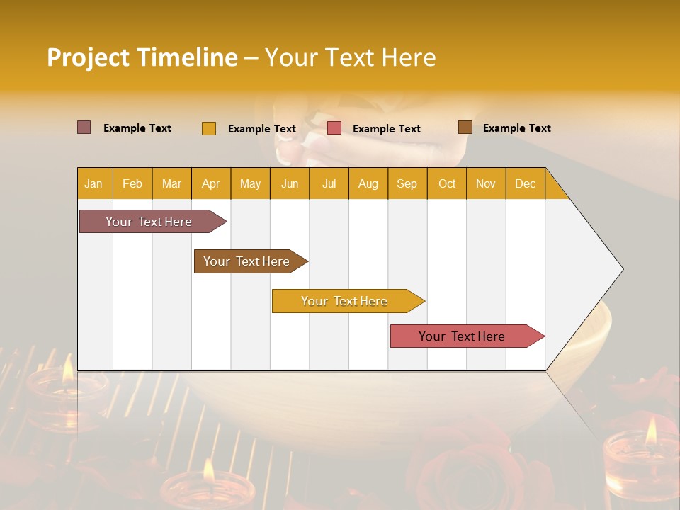 Lifestyle Brown Candles PowerPoint Template