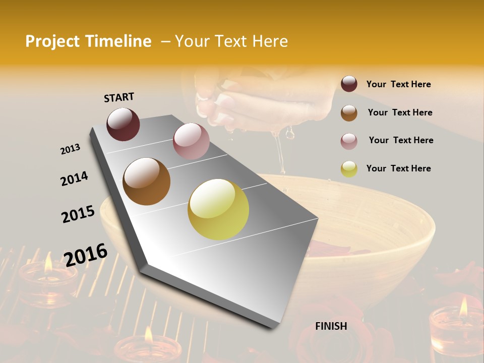 Lifestyle Brown Candles PowerPoint Template