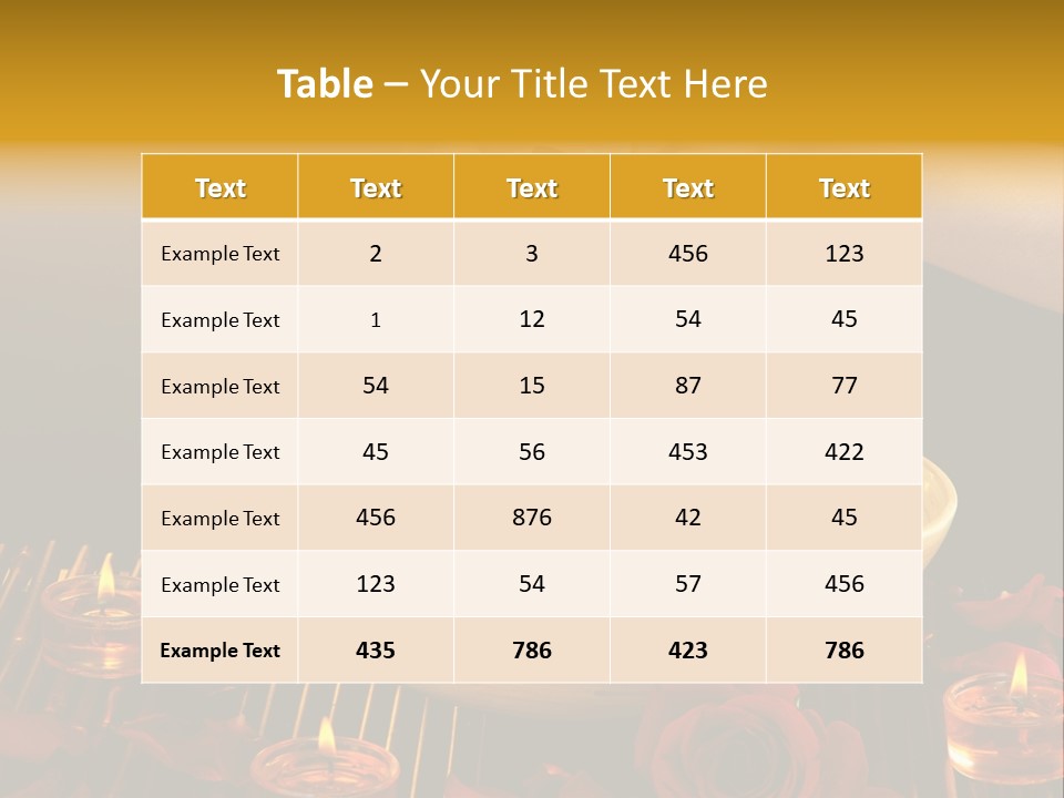 Lifestyle Brown Candles PowerPoint Template