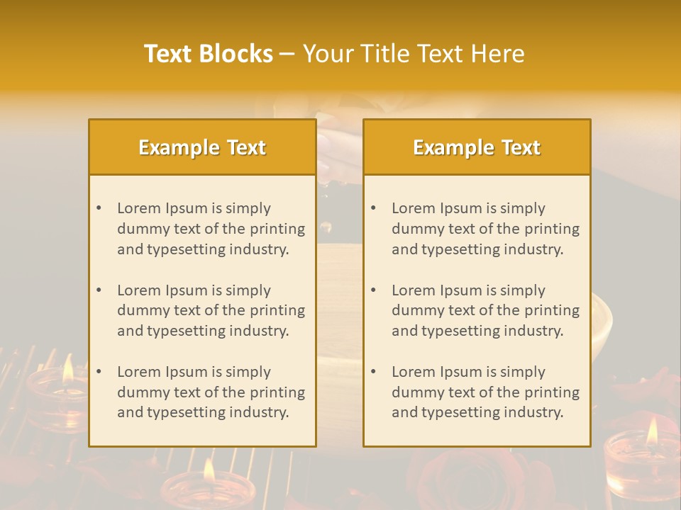 Lifestyle Brown Candles PowerPoint Template