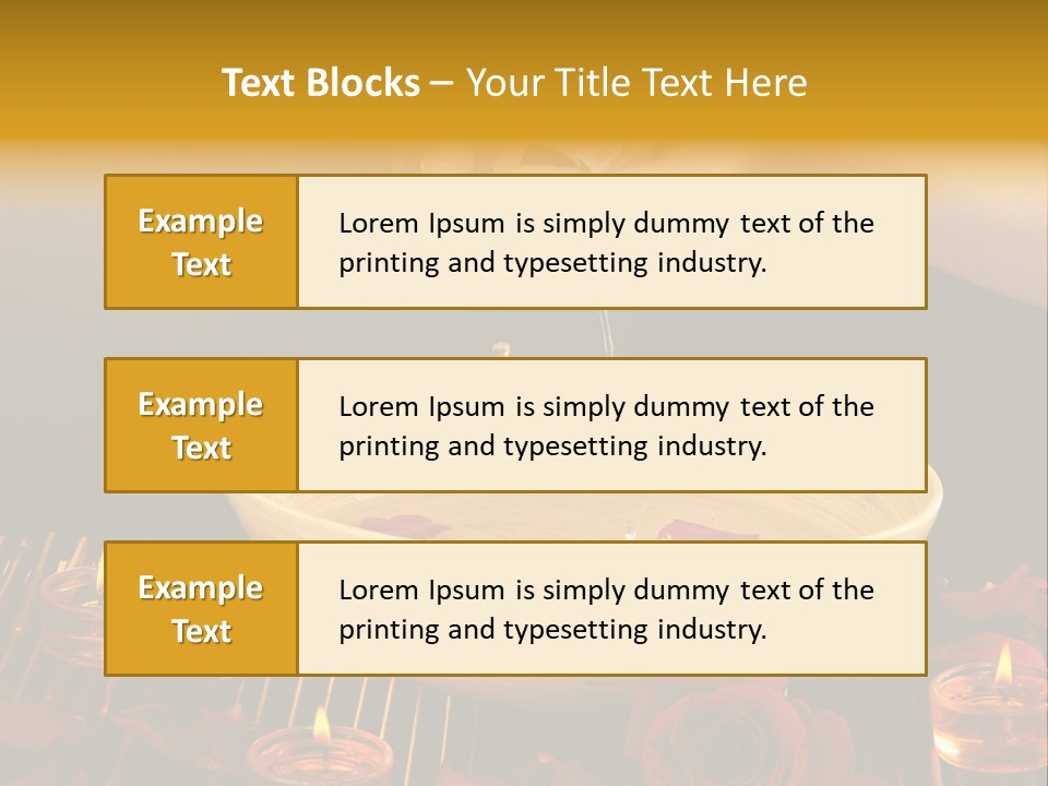 Lifestyle Brown Candles PowerPoint Template