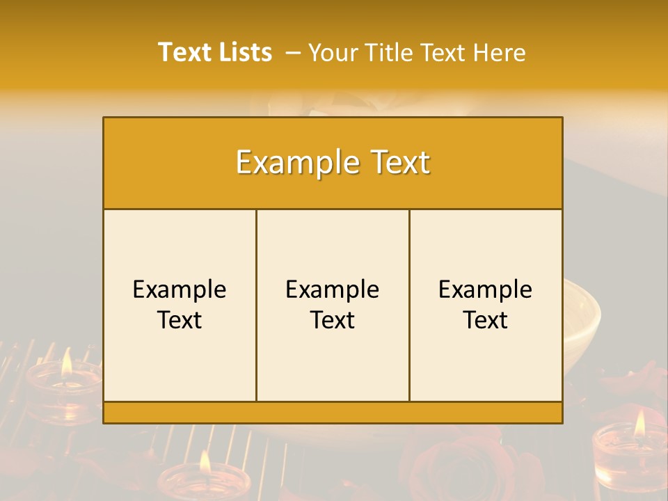Lifestyle Brown Candles PowerPoint Template