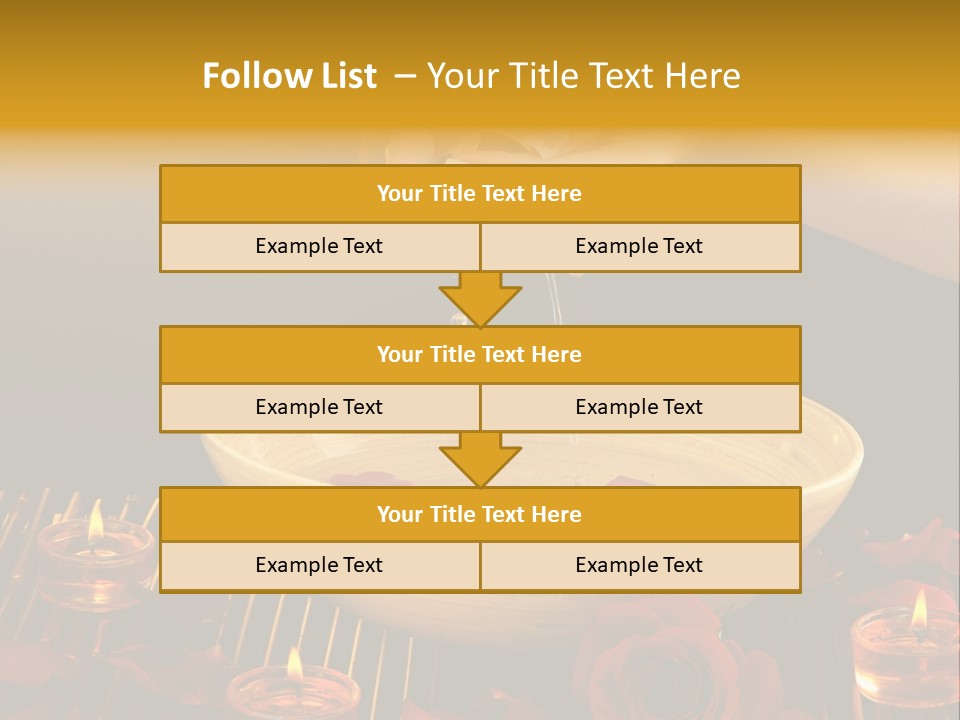 Lifestyle Brown Candles PowerPoint Template