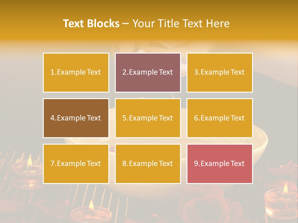 Lifestyle Brown Candles PowerPoint Template