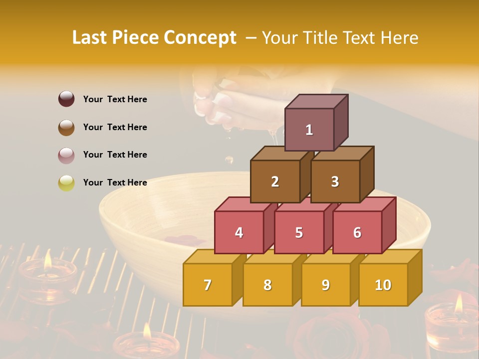 Lifestyle Brown Candles PowerPoint Template