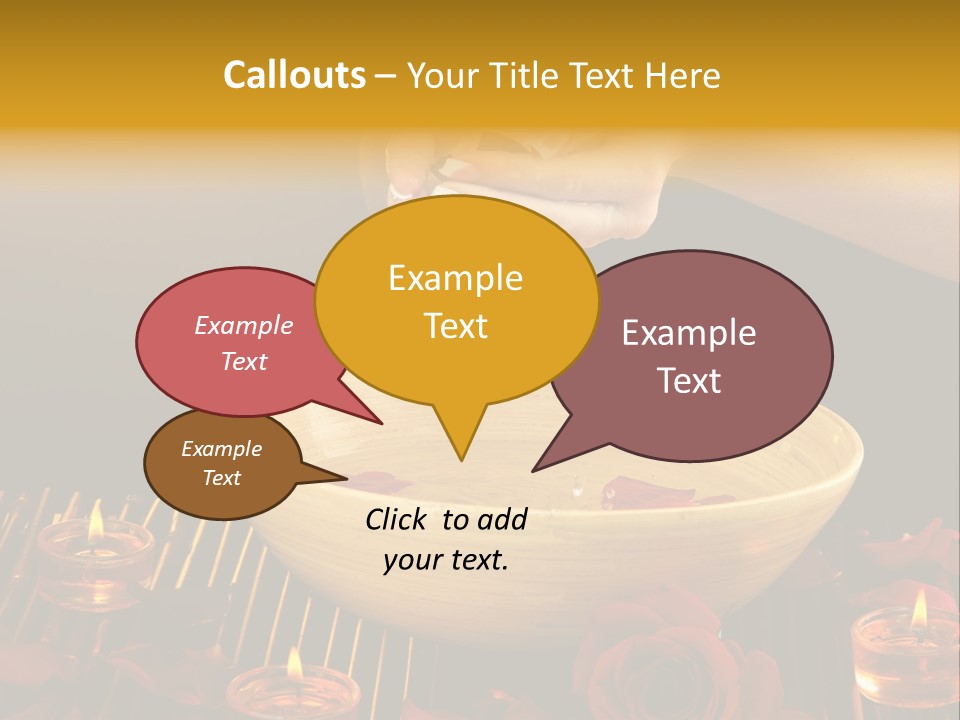 Lifestyle Brown Candles PowerPoint Template