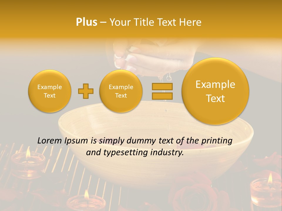 Lifestyle Brown Candles PowerPoint Template