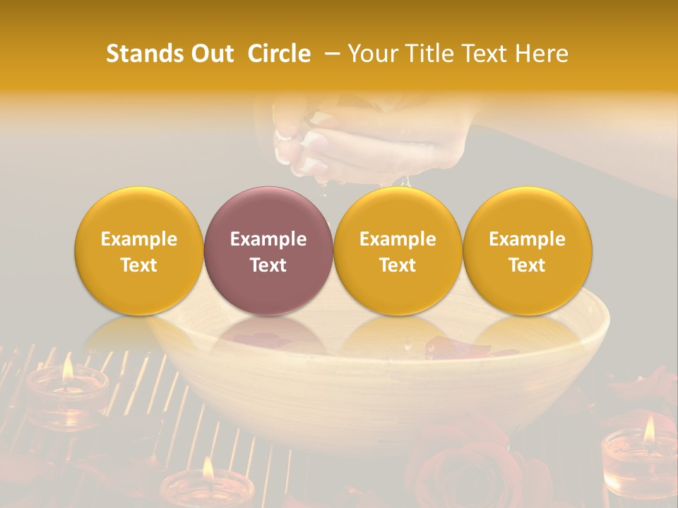 Lifestyle Brown Candles PowerPoint Template