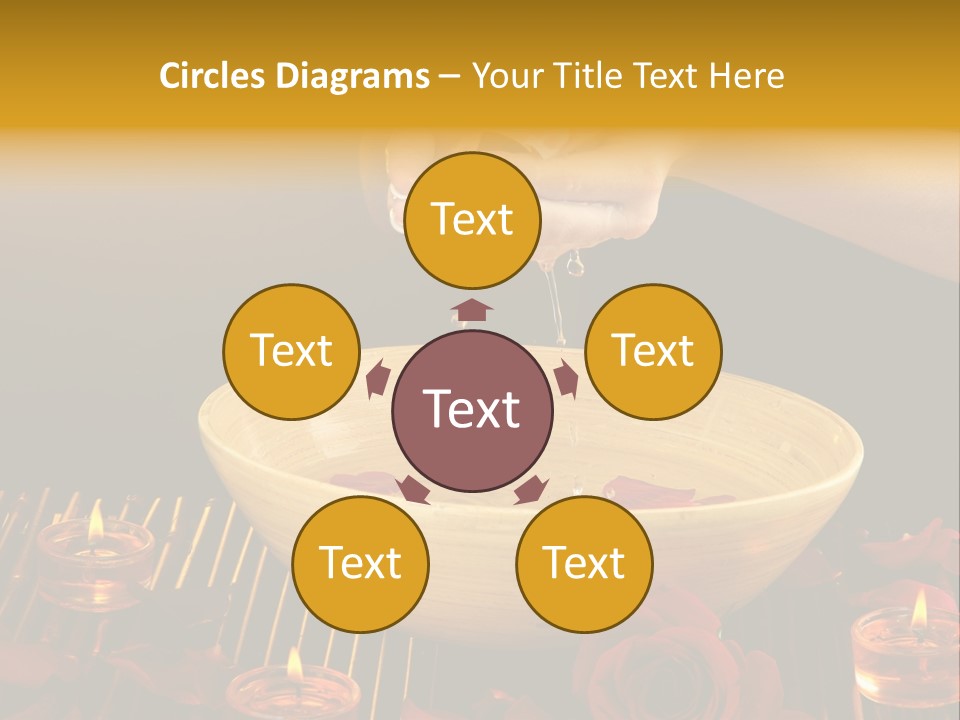 Lifestyle Brown Candles PowerPoint Template