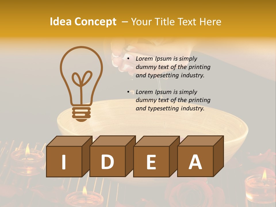 Lifestyle Brown Candles PowerPoint Template