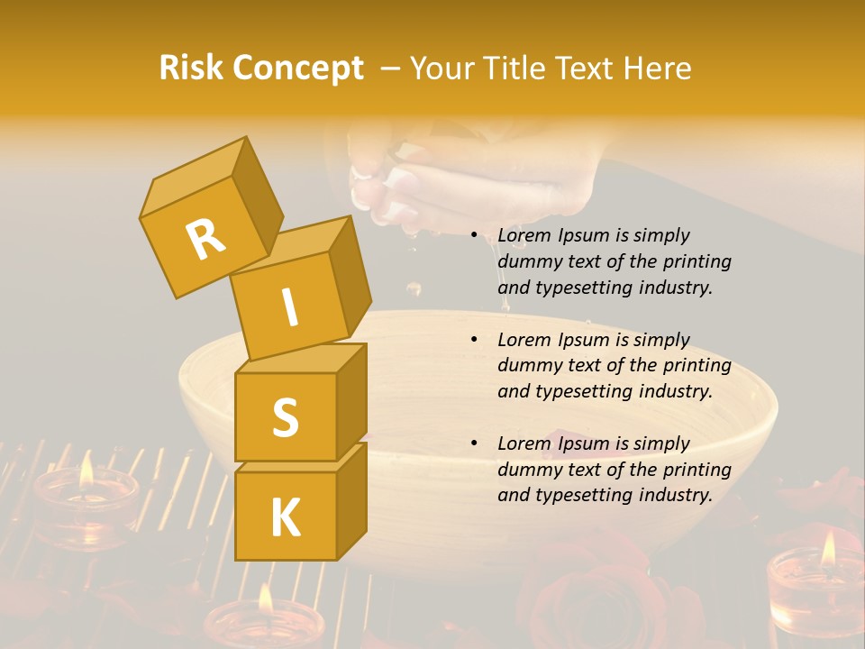 Lifestyle Brown Candles PowerPoint Template