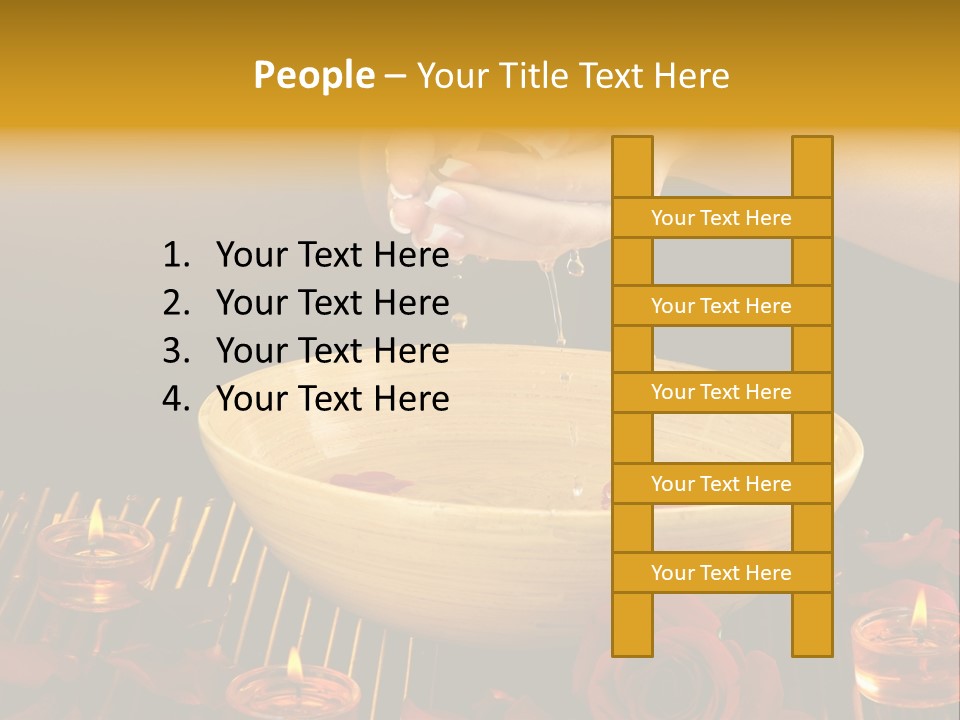 Lifestyle Brown Candles PowerPoint Template