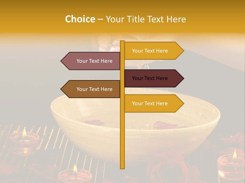 Lifestyle Brown Candles PowerPoint Template