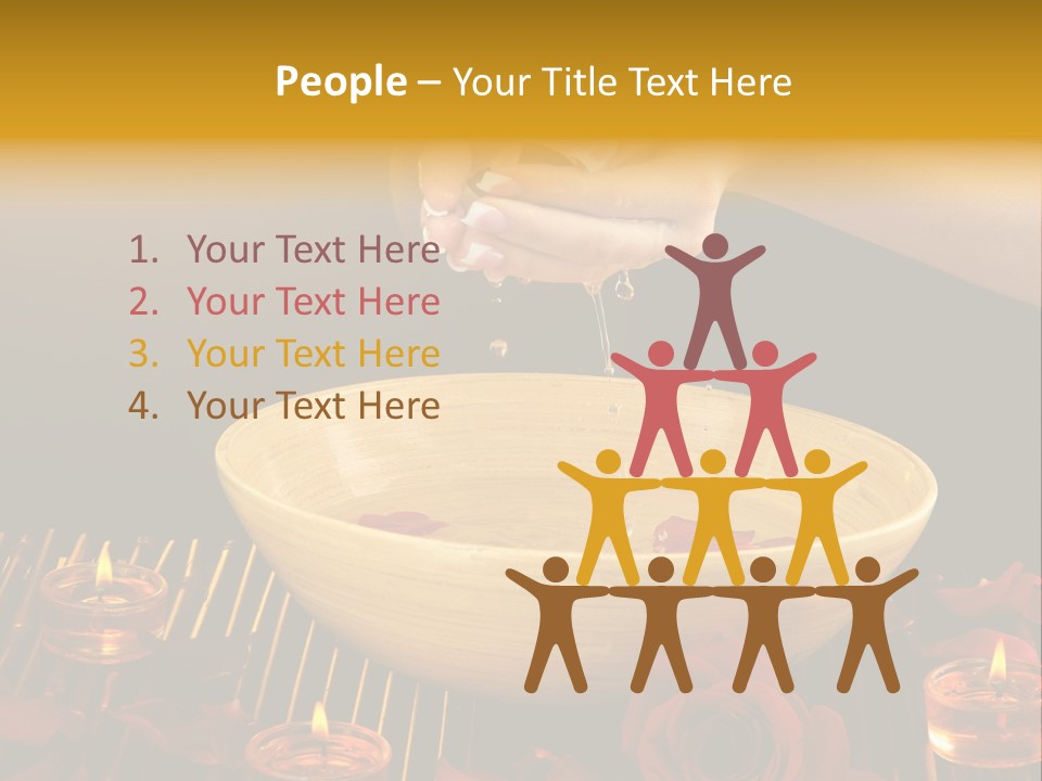 Lifestyle Brown Candles PowerPoint Template