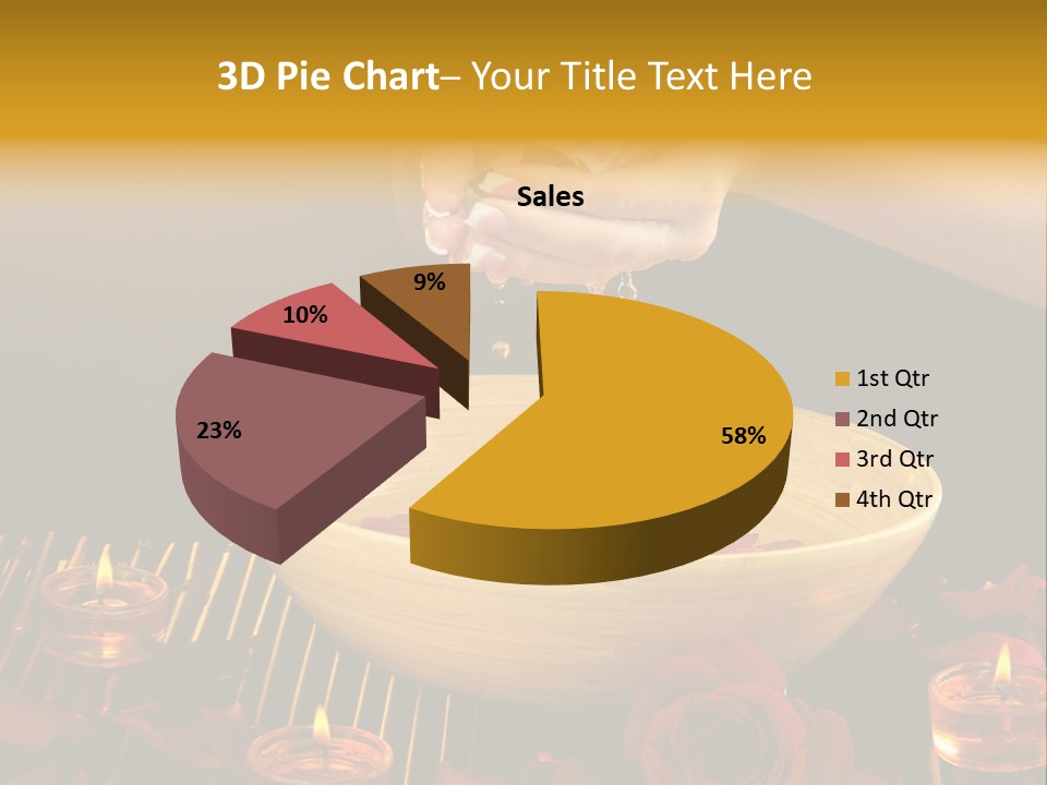 Lifestyle Brown Candles PowerPoint Template