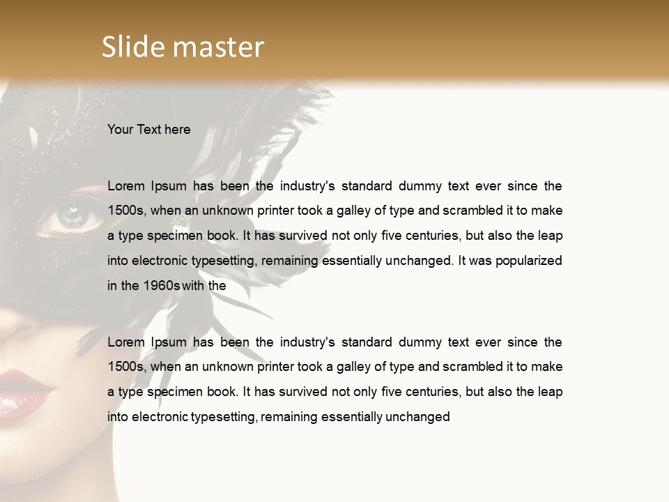 Woman Beautiful Black PowerPoint Template