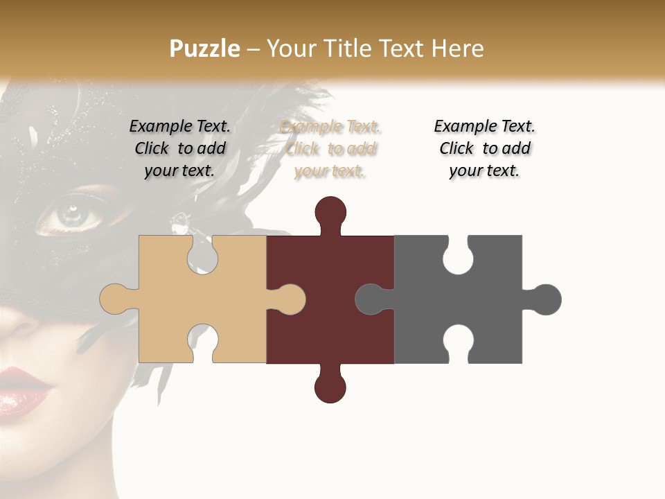 Woman Beautiful Black PowerPoint Template