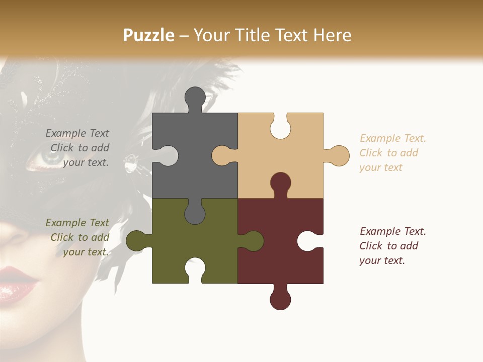 Woman Beautiful Black PowerPoint Template