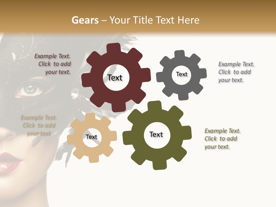 Woman Beautiful Black PowerPoint Template