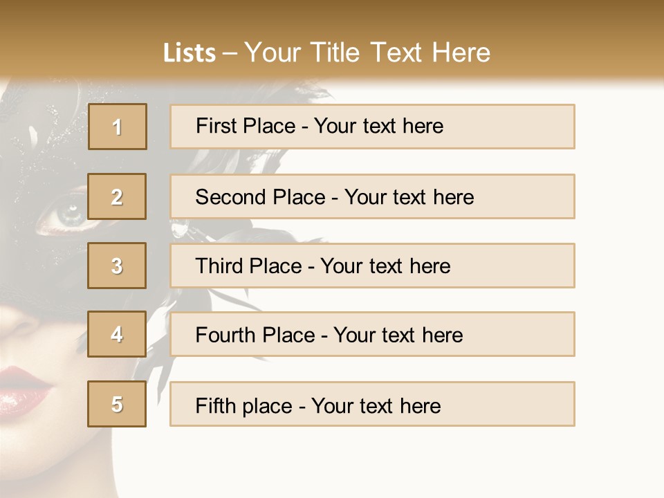 Woman Beautiful Black PowerPoint Template