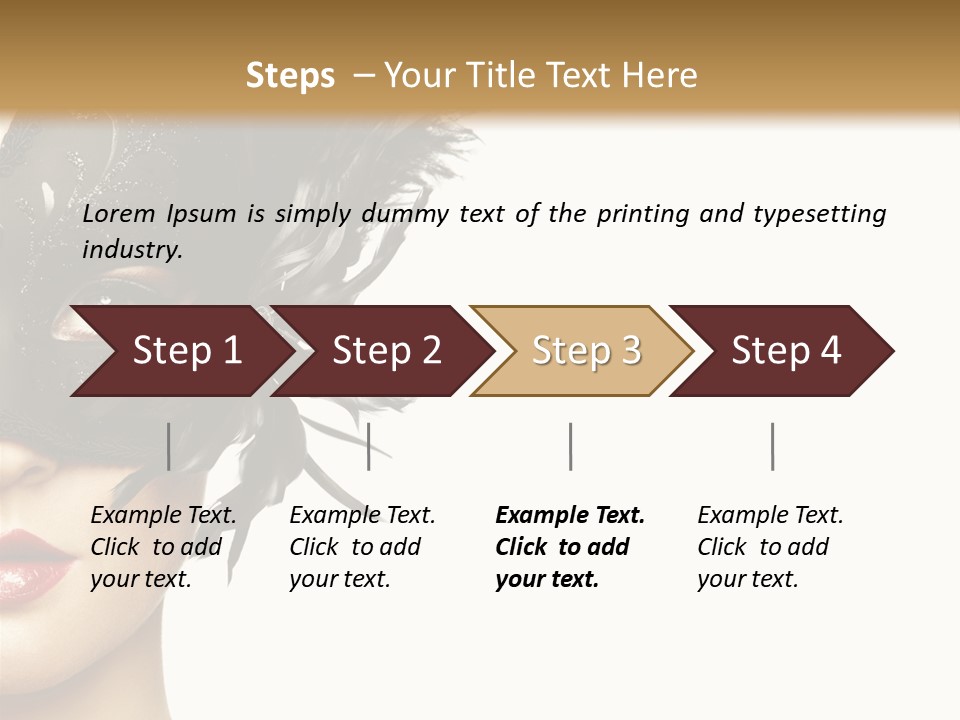 Woman Beautiful Black PowerPoint Template