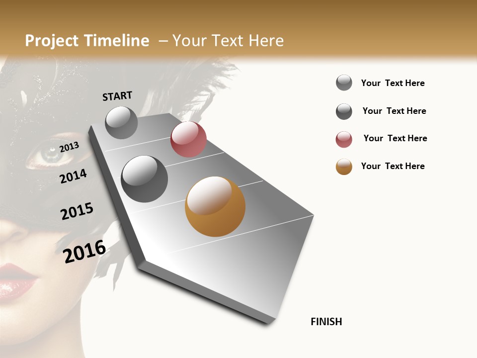 Woman Beautiful Black PowerPoint Template