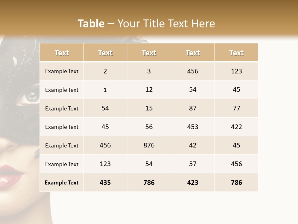 Woman Beautiful Black PowerPoint Template
