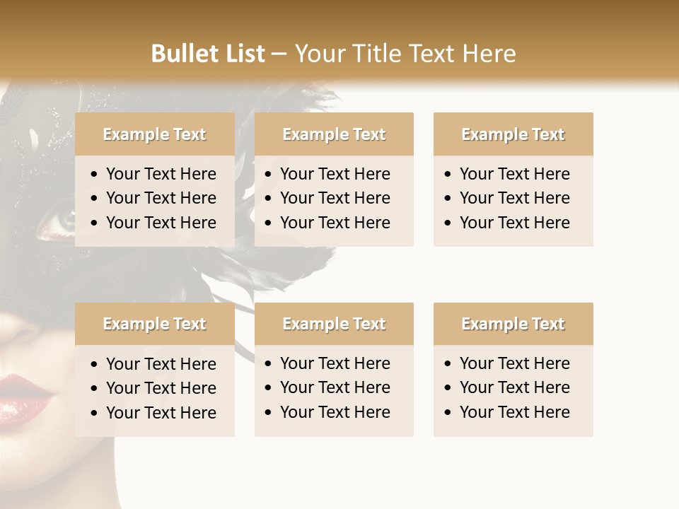 Woman Beautiful Black PowerPoint Template