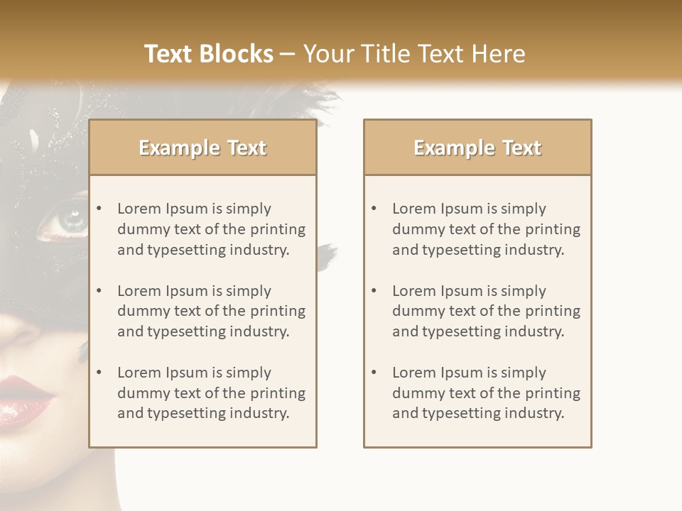 Woman Beautiful Black PowerPoint Template