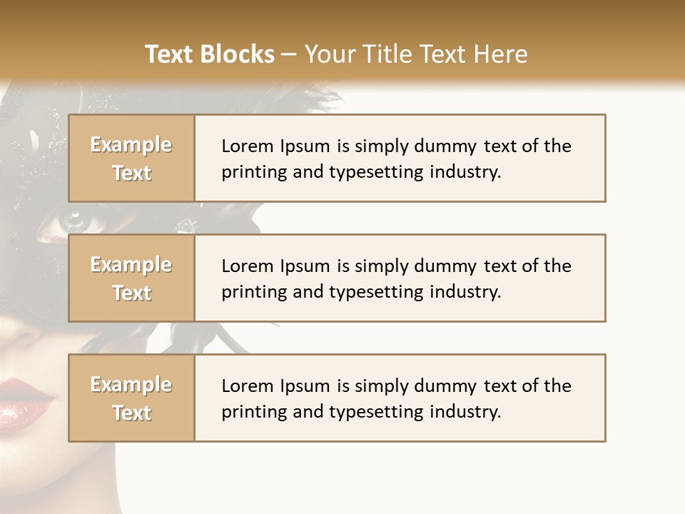 Woman Beautiful Black PowerPoint Template