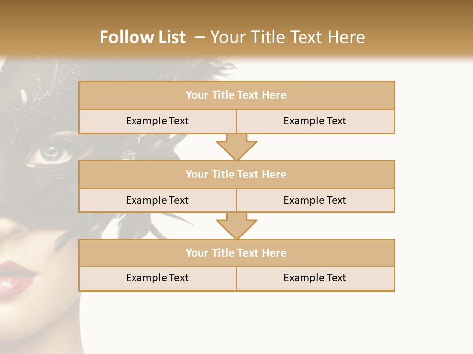 Woman Beautiful Black PowerPoint Template