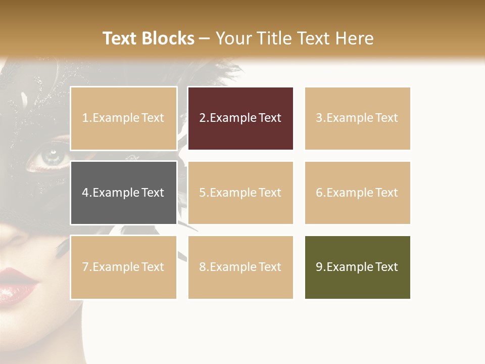 Woman Beautiful Black PowerPoint Template