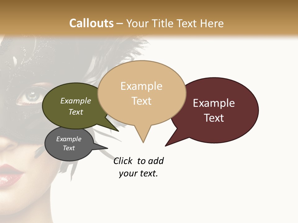 Woman Beautiful Black PowerPoint Template