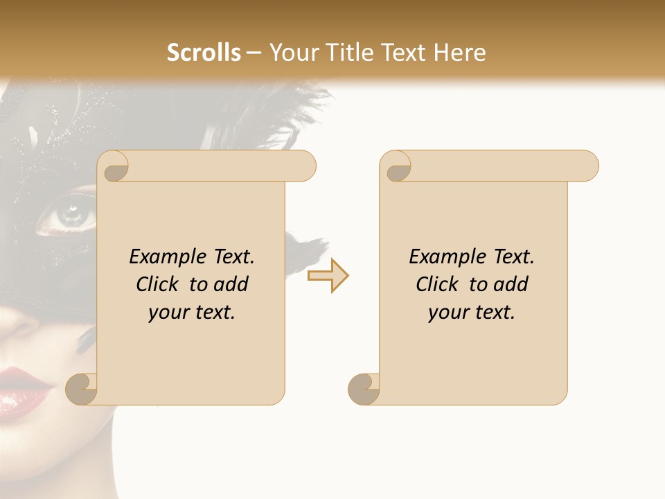 Woman Beautiful Black PowerPoint Template