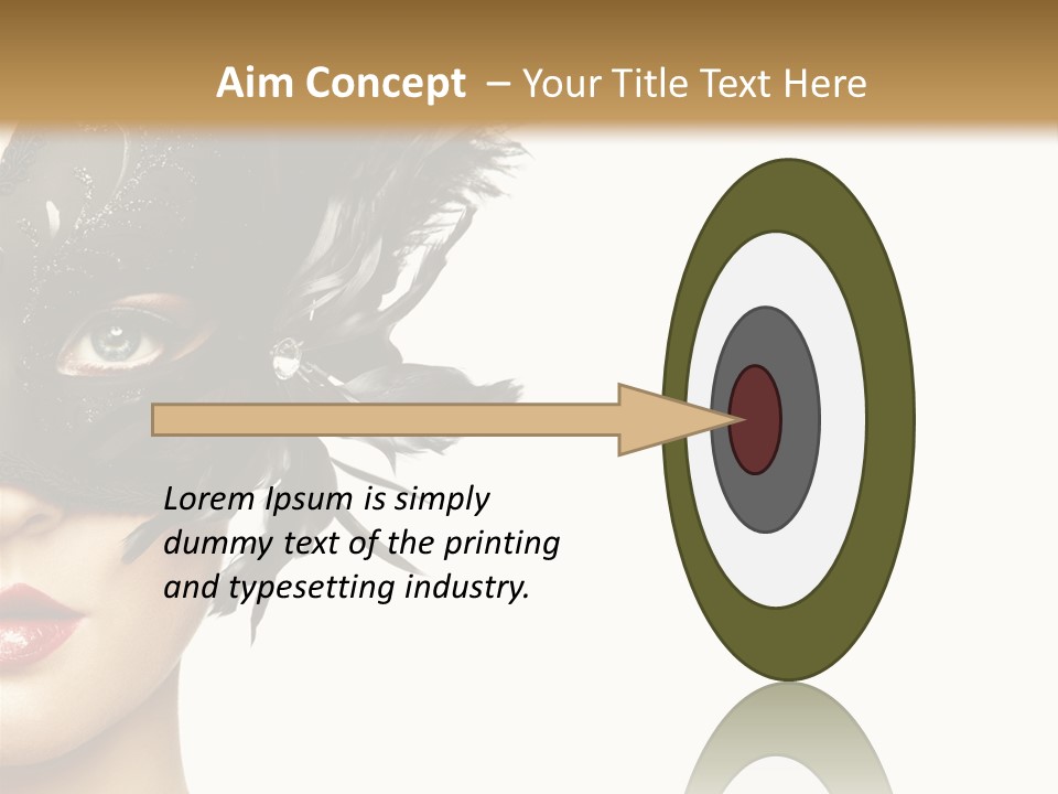 Woman Beautiful Black PowerPoint Template