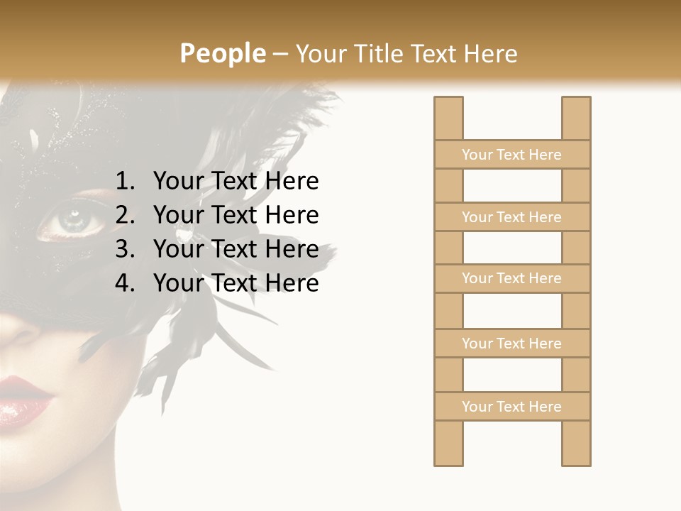 Woman Beautiful Black PowerPoint Template
