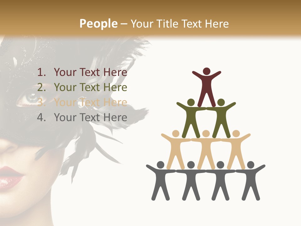 Woman Beautiful Black PowerPoint Template