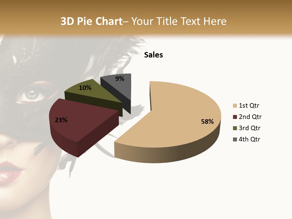 Woman Beautiful Black PowerPoint Template