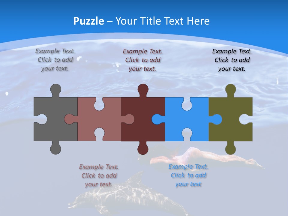 Ocean Marine Swimmer PowerPoint Template