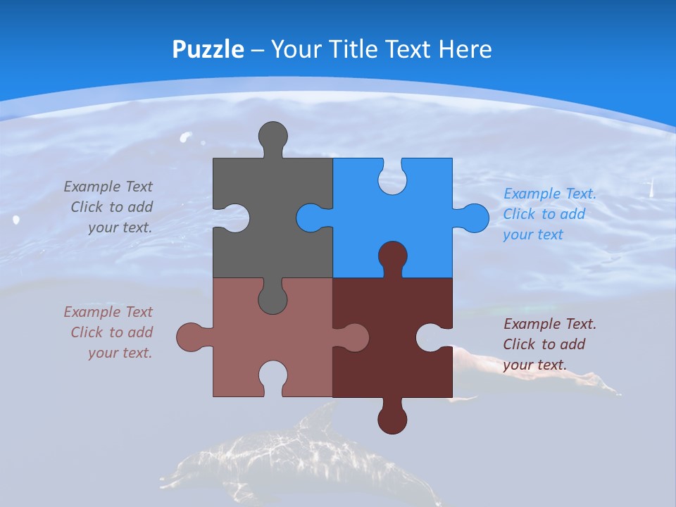 Ocean Marine Swimmer PowerPoint Template